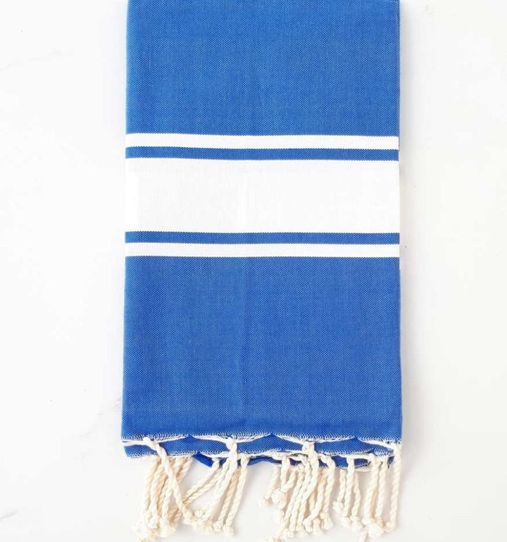 Fouta plate bleu