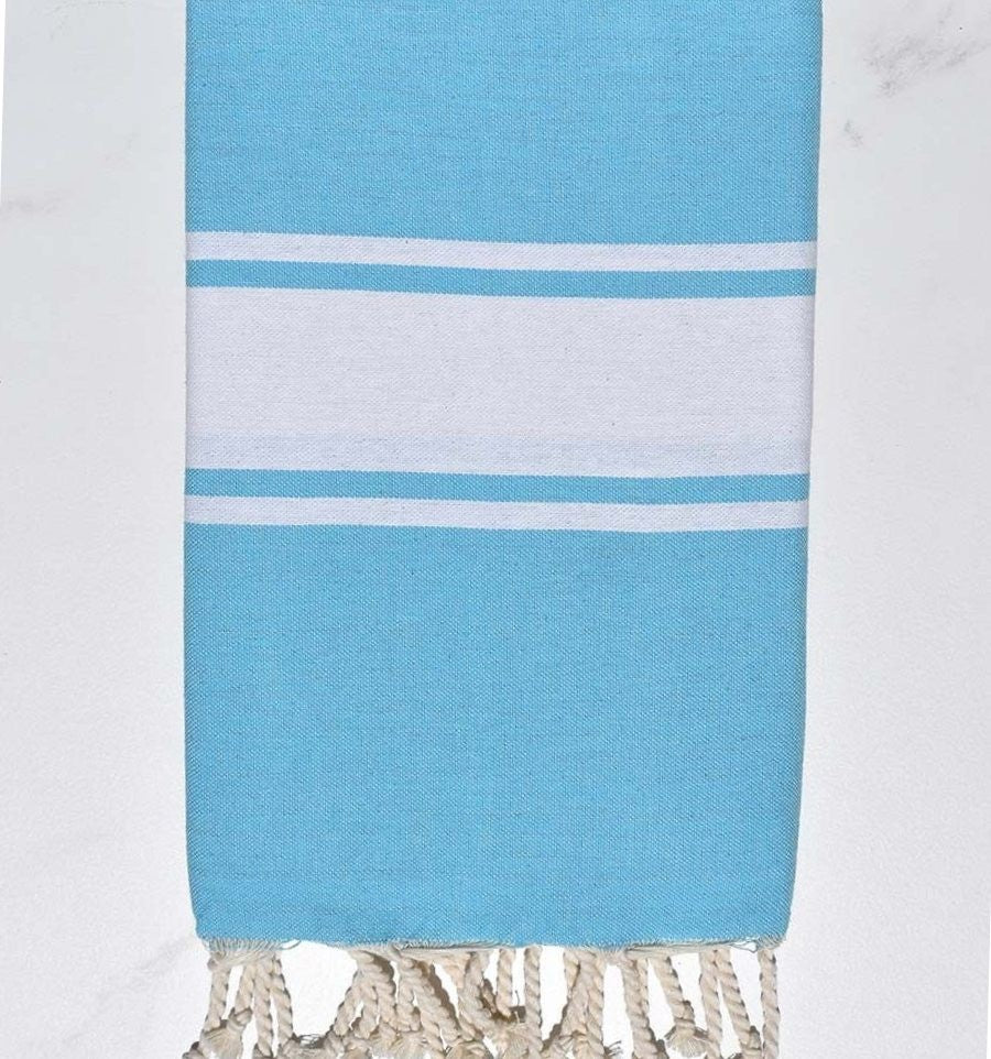 Fouta classique bleu céleste