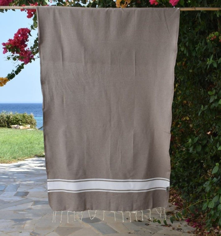 Fouta plate taupe