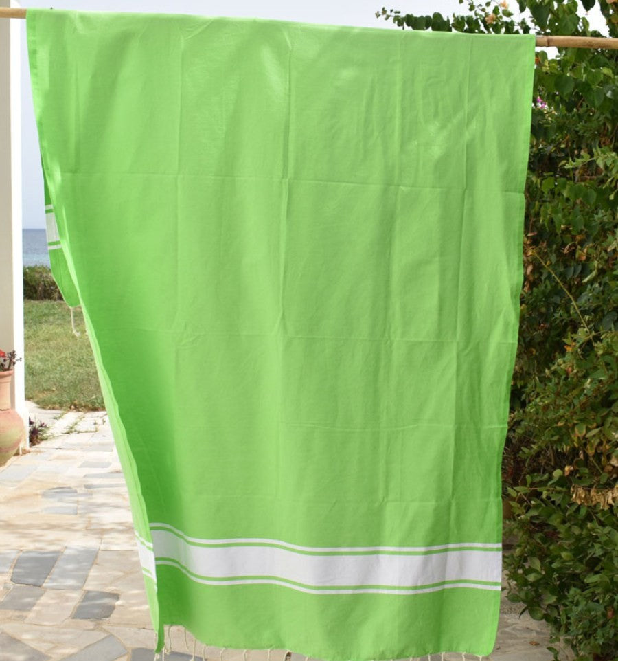 Fouta Plate vert lime