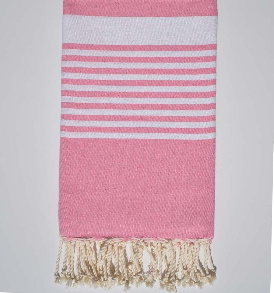 Fouta arthur en Coton Recyclé rose clair