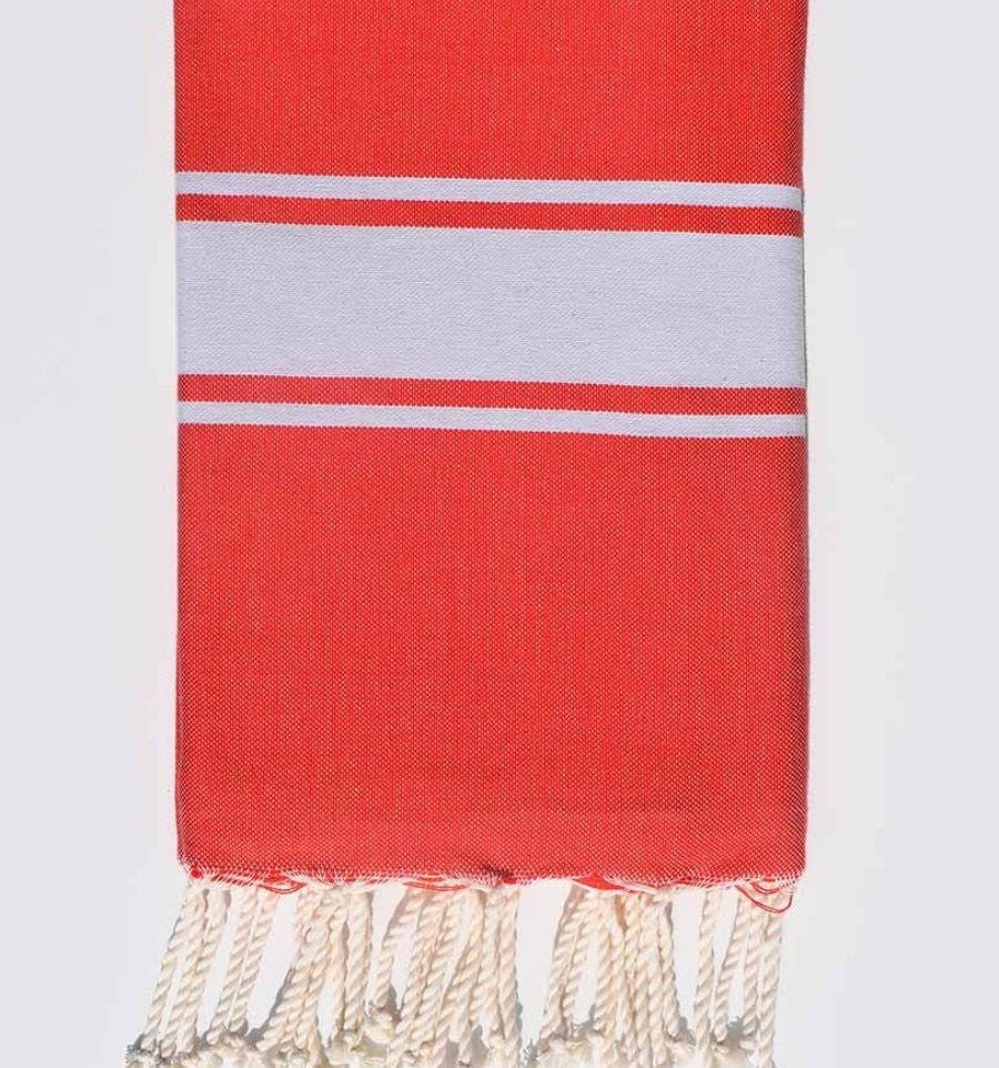 Fouta plate rouge anglais