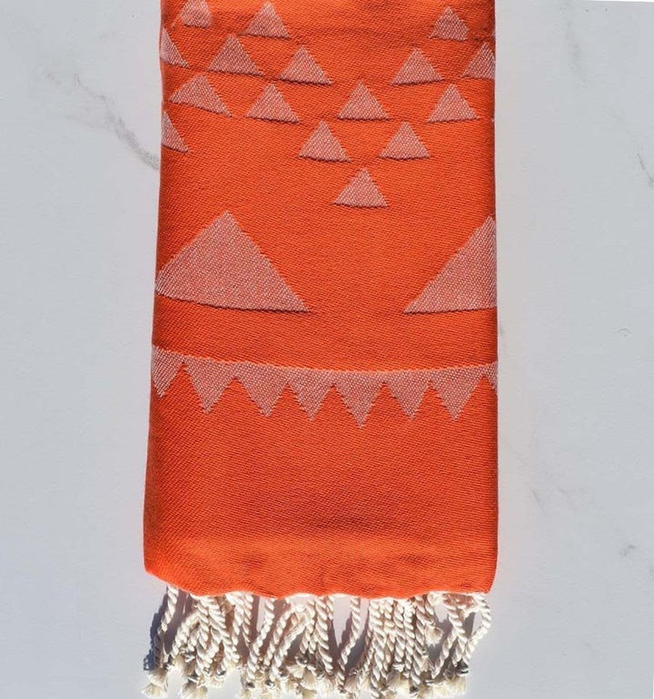 Fouta bohémian orange