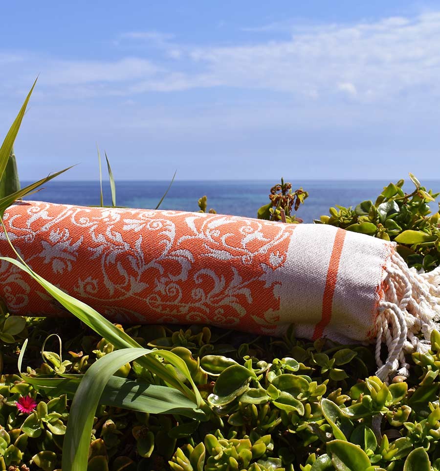Fouta Versailles orange