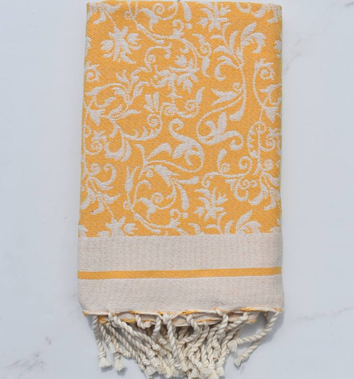 Fouta Versailles jaune foncé