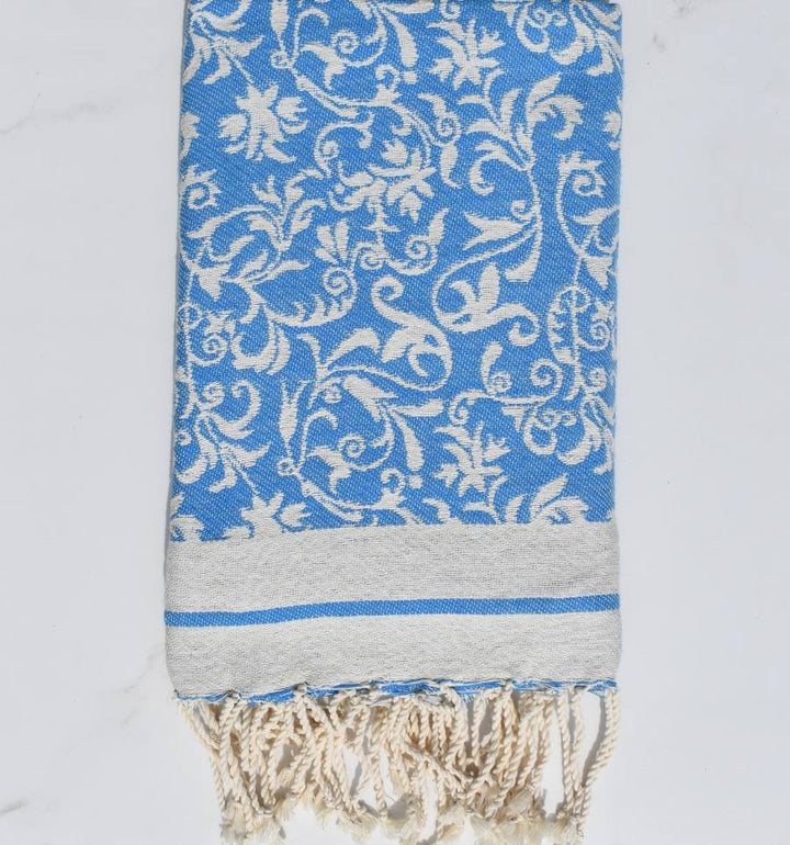 Fouta Versailles bleu azur