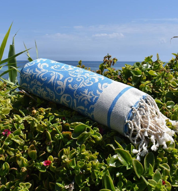 Fouta Versailles bleu azur