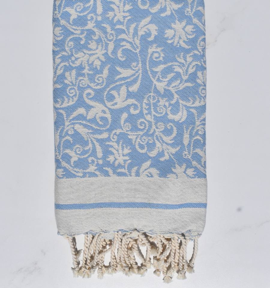 Fouta Versailles bleu ciel