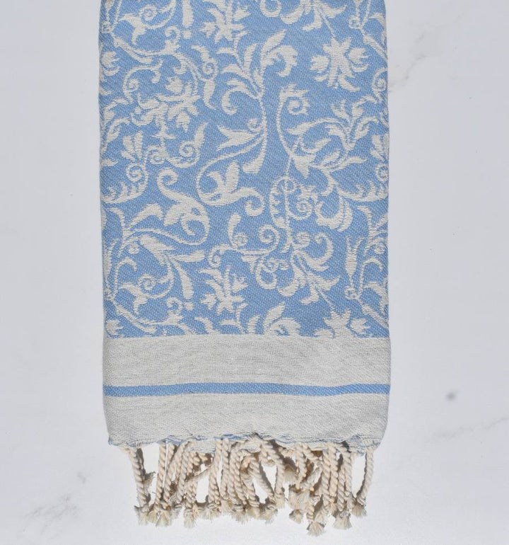 Fouta Versailles bleu ciel