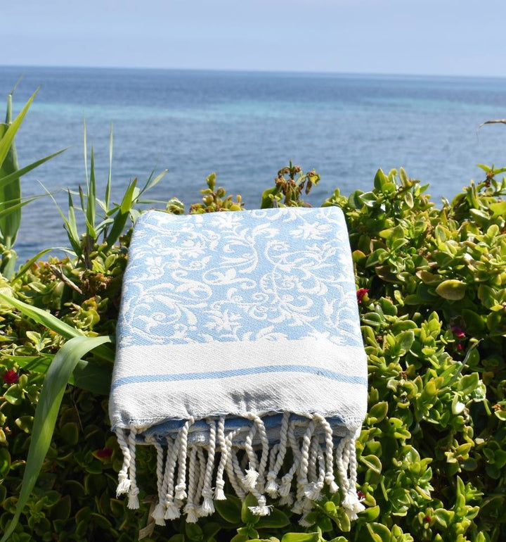 Fouta Versailles bleu ciel