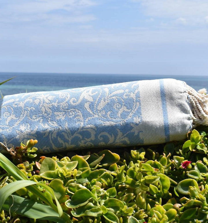 Fouta Versailles bleu ciel