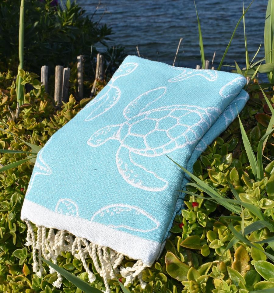 Fouta Seychelles Bleu Turquoise