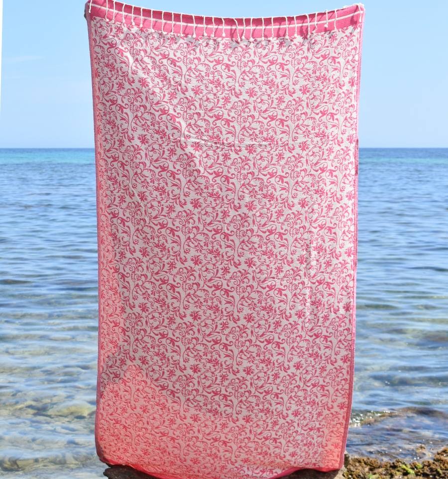 Fouta Versailles rose fuchsia