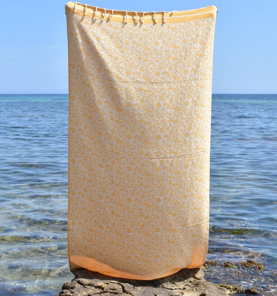 Fouta Versailles jaune foncé