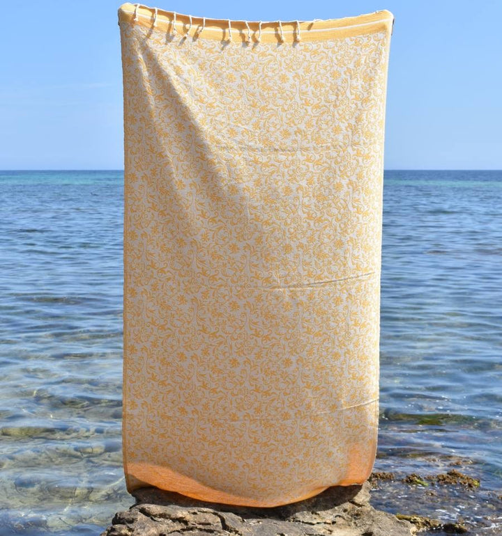 Fouta Versailles jaune foncé