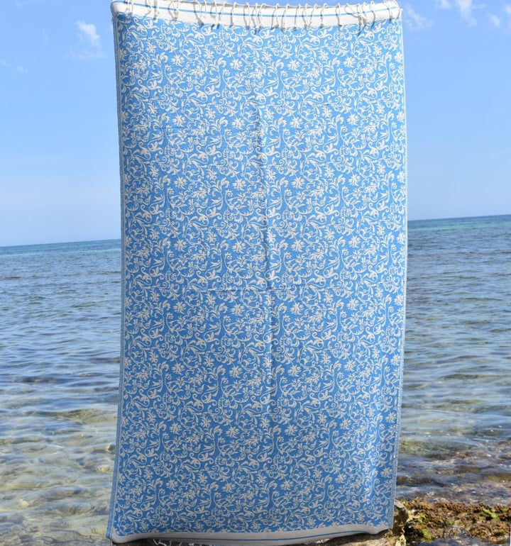 Fouta Versailles bleu azur