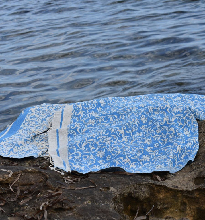 Fouta Versailles bleu azur
