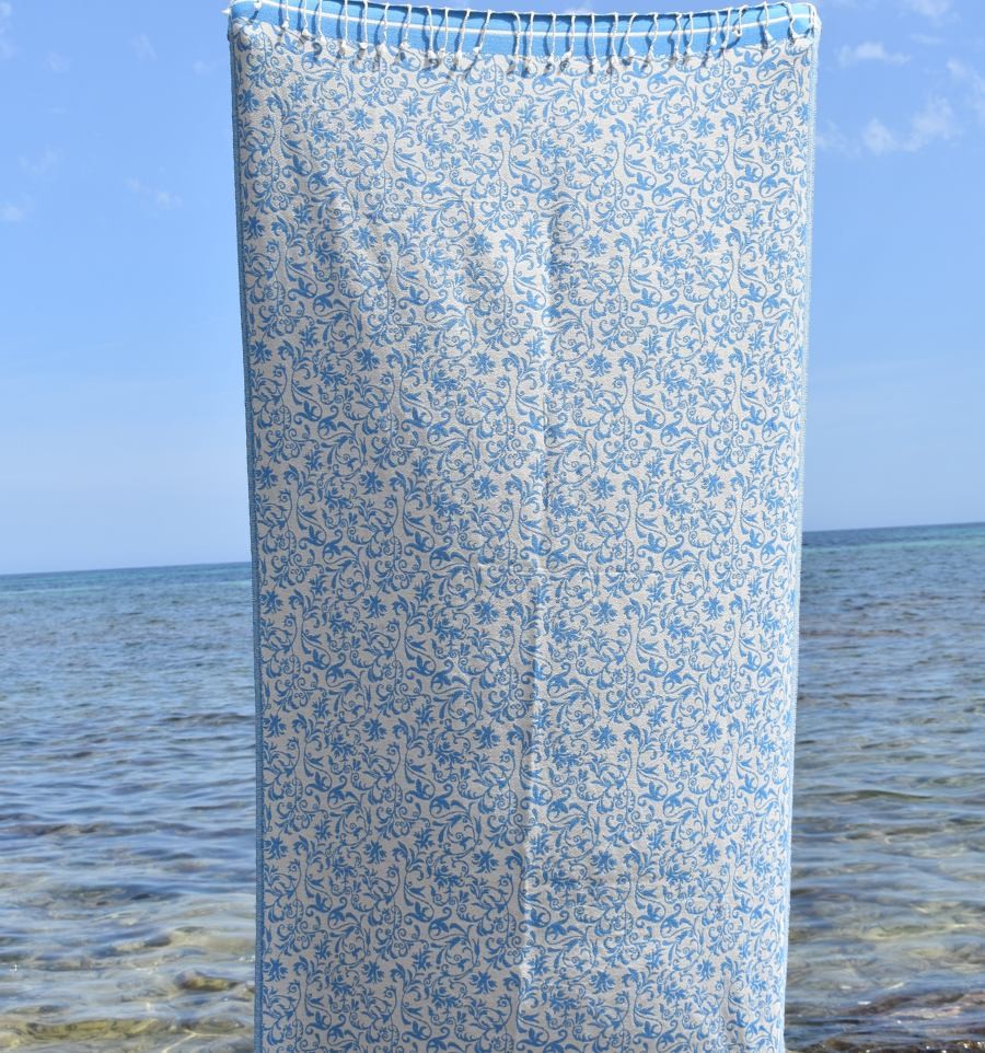 Fouta Versailles bleu azur