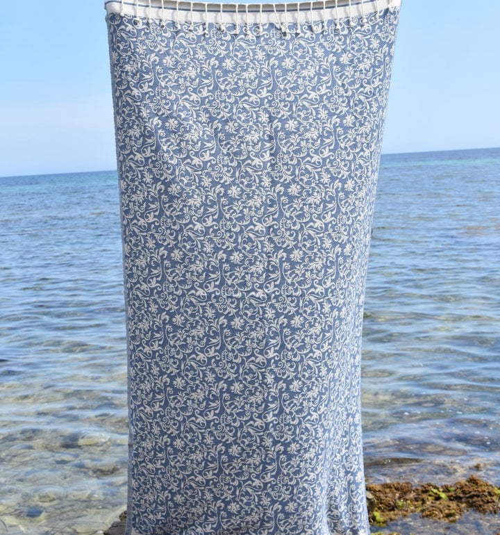 Fouta Versailles bleu bleuet