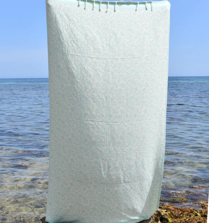 Fouta Versailles vert d'eau