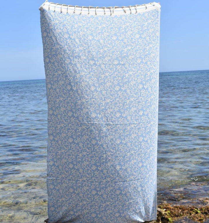 Fouta Versailles bleu ciel
