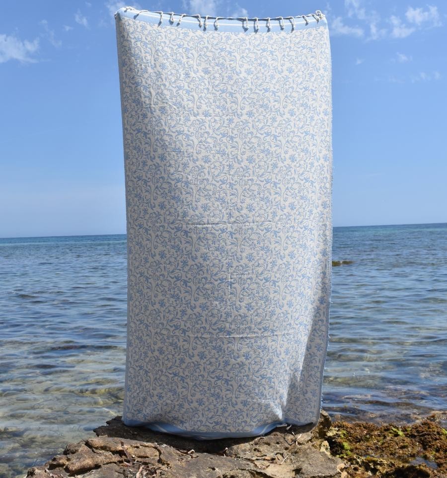 Fouta Versailles bleu ciel