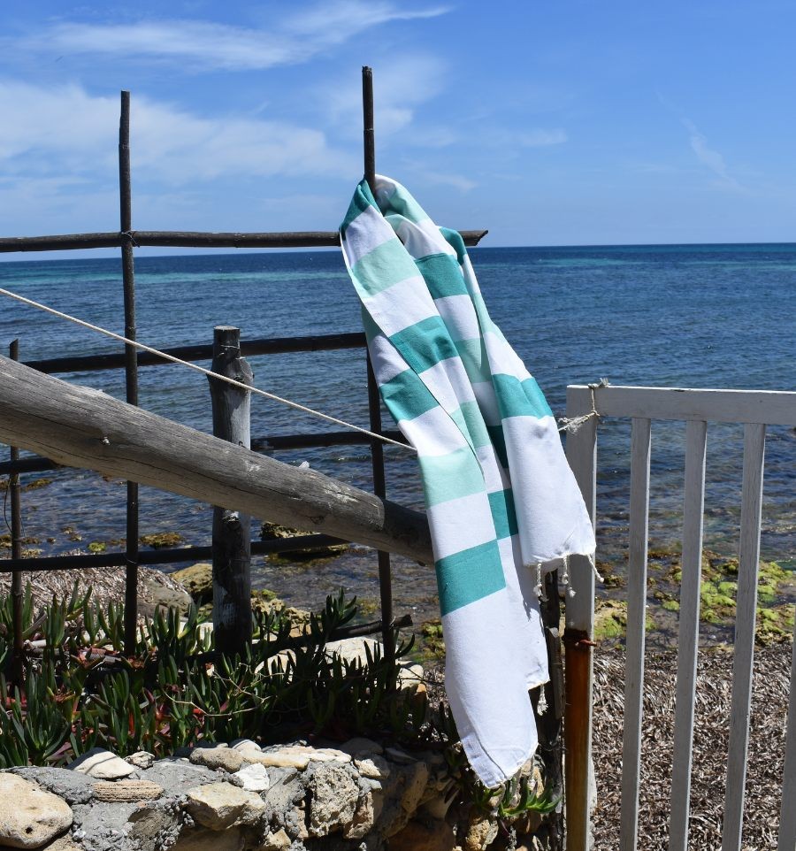 Fouta Monte Carlo vert sarcelle