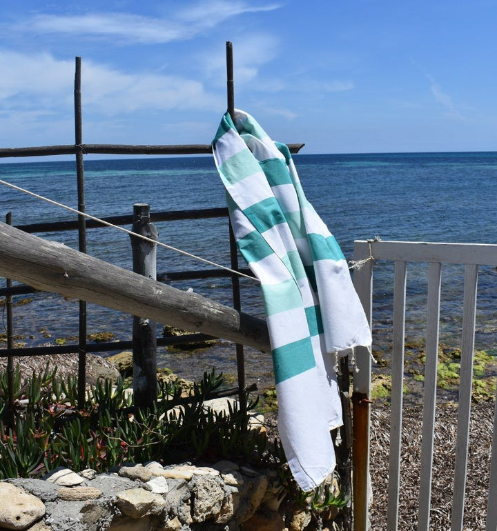 Fouta Monte Carlo vert sarcelle