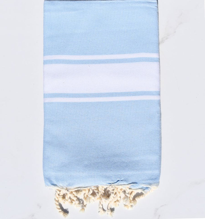 Fouta Plate bleu ciel