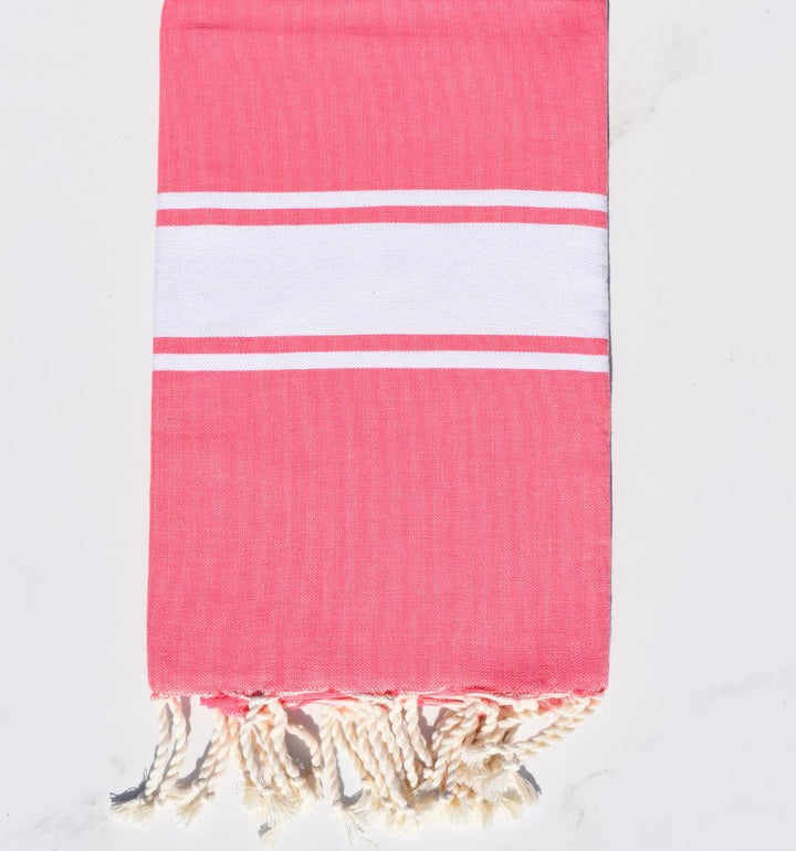 Fouta Plate rose fraise