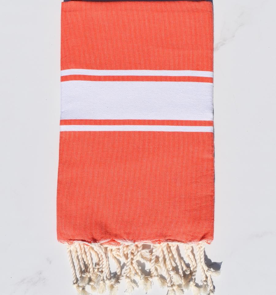 Fouta plate orange mandarine