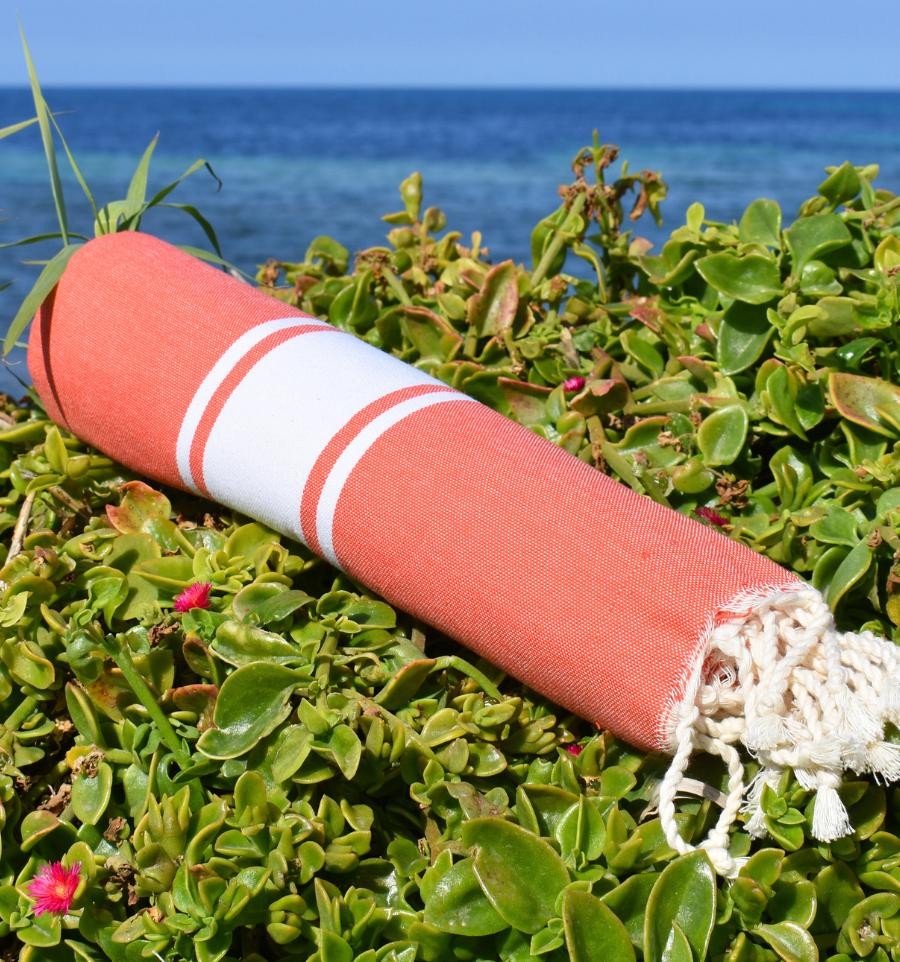 Fouta plate orange mandarine