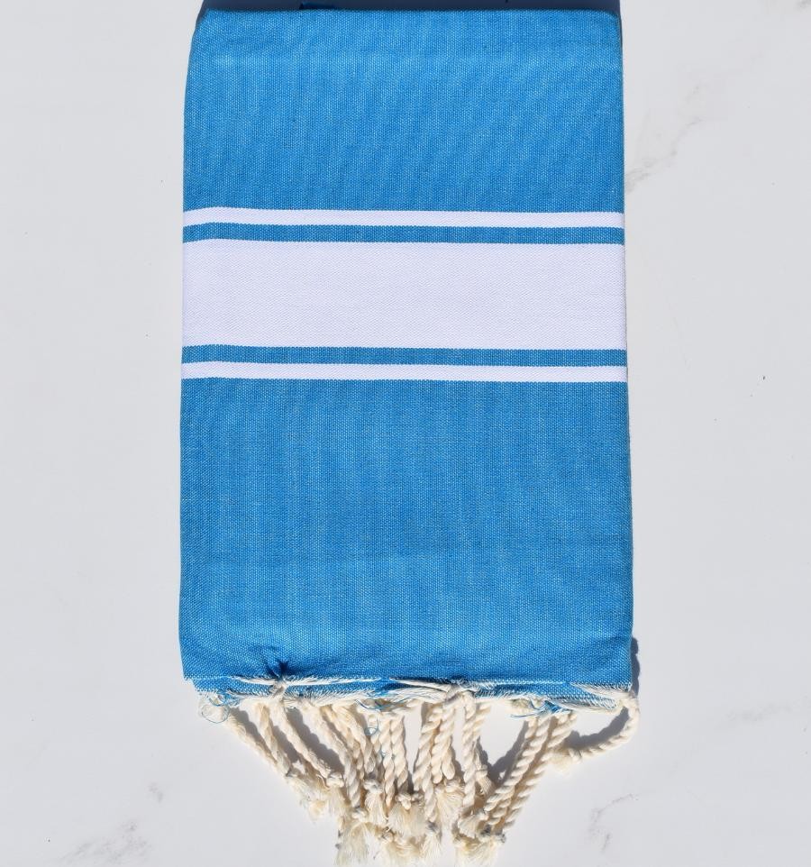 Fouta plate bleu azur