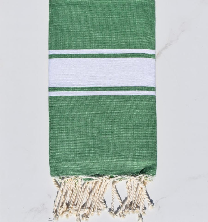 Fouta plate vert moyen