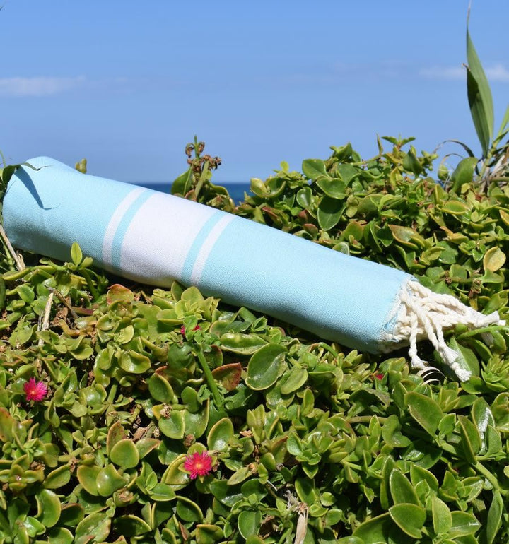 Fouta Plate bleu pastel