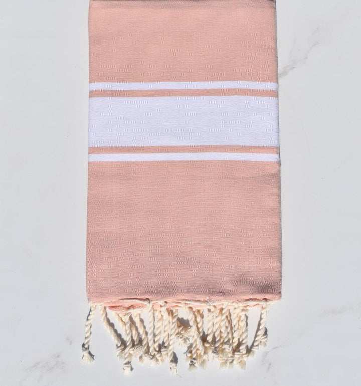 Fouta plate vieux rose clair