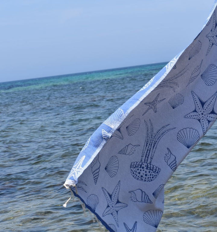 Fouta Fidji bleu