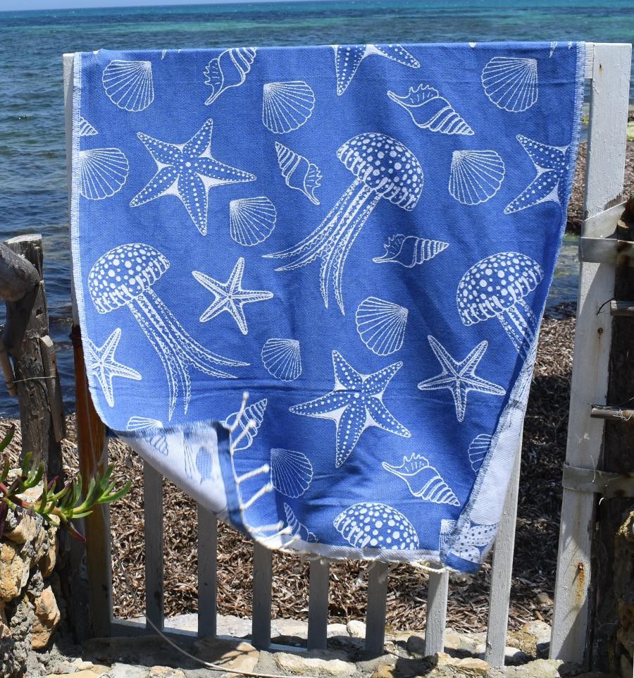 Fouta Fidji bleu
