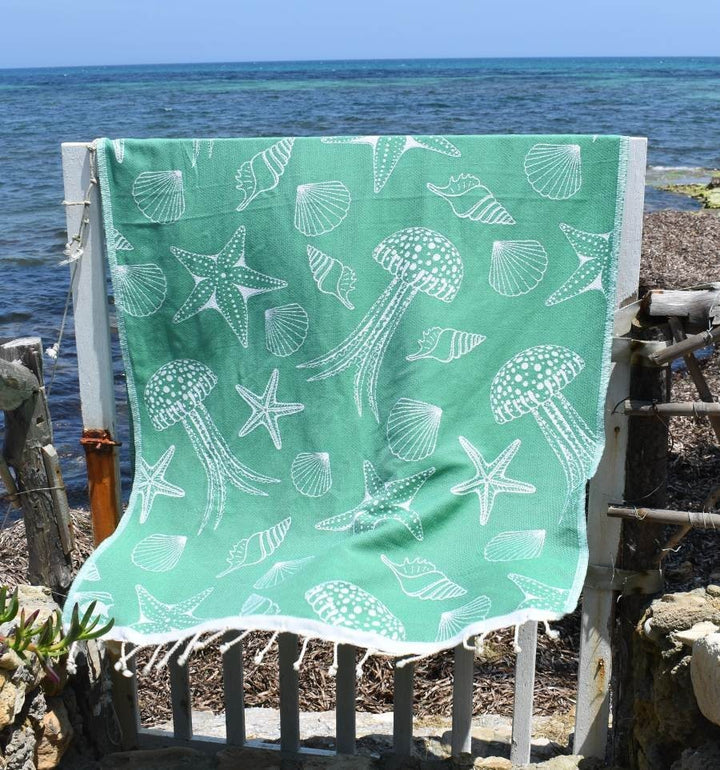 Fouta Fidji vert