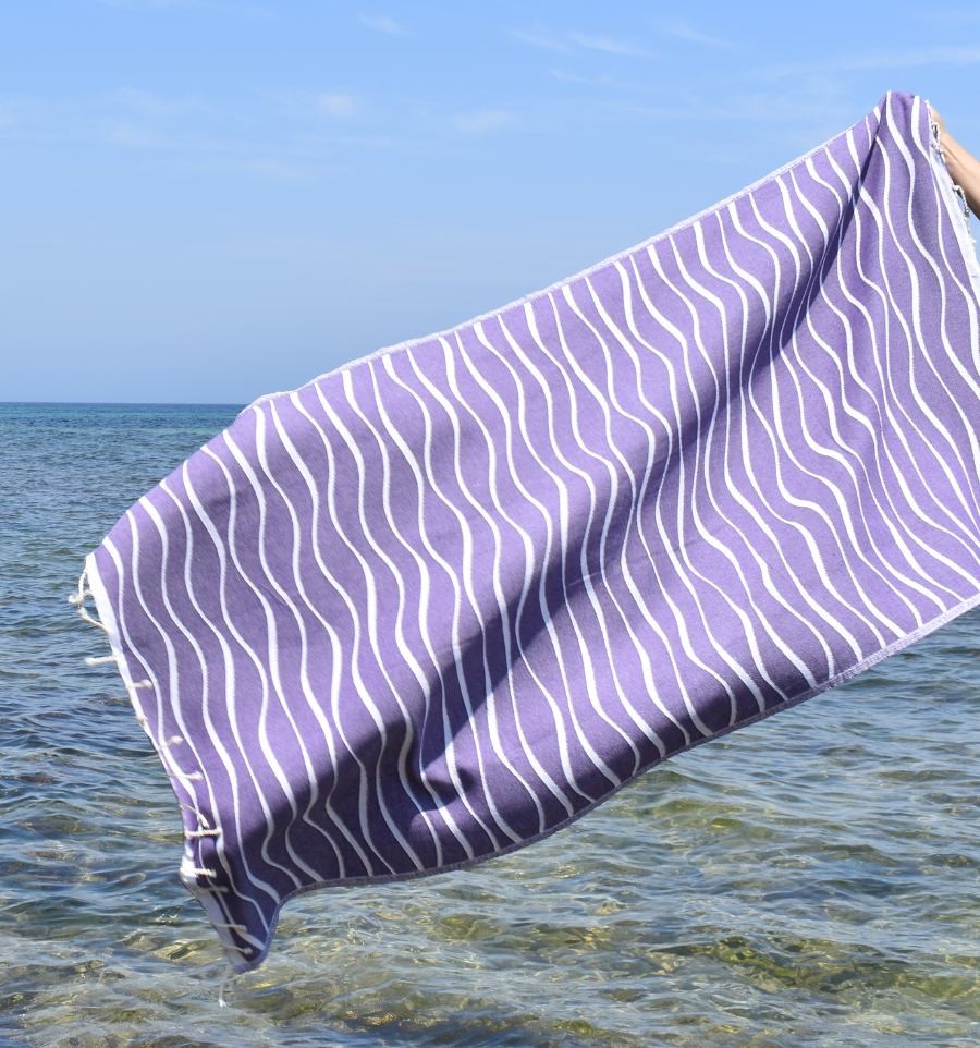 Fouta Hawaï Mauve