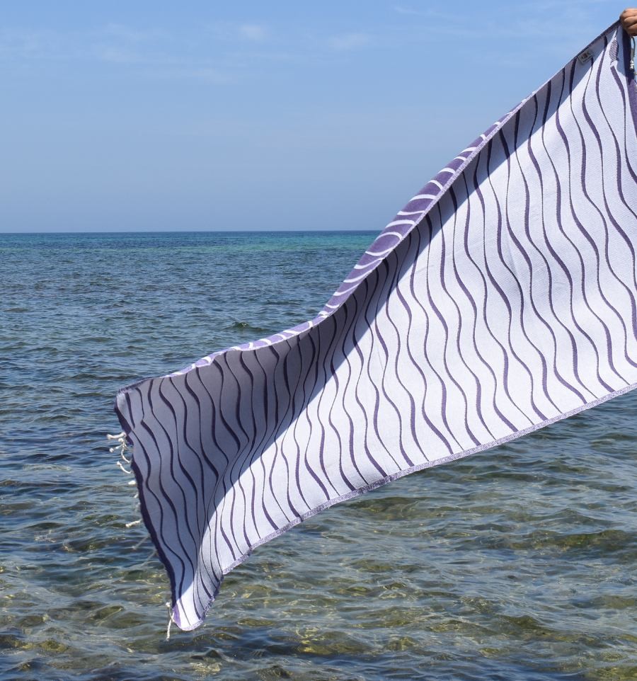 Fouta Hawaï Mauve