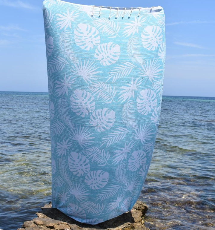 Fouta Amazon bleu turquoise