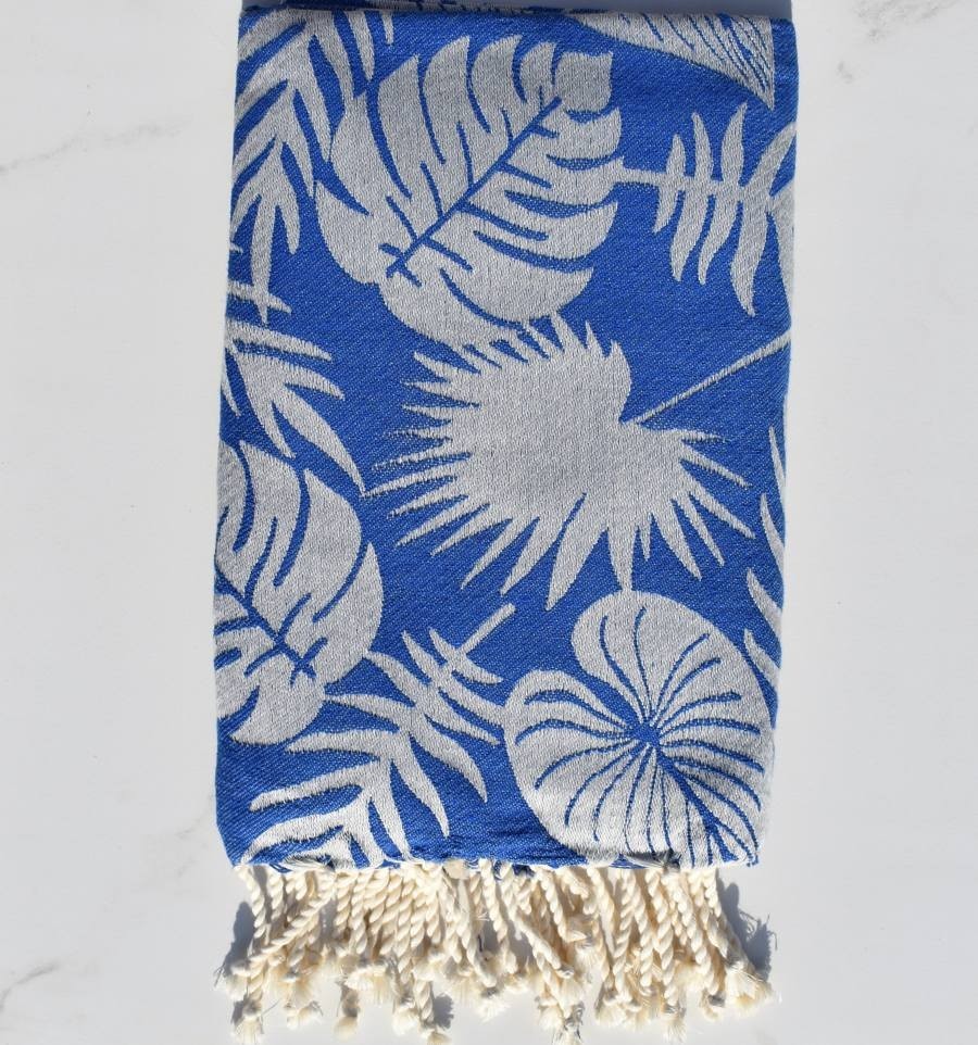 Fouta Amazon bleu et gris clair