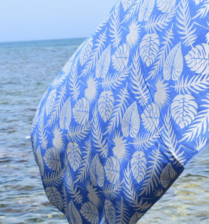 Fouta Amazon bleu et gris clair