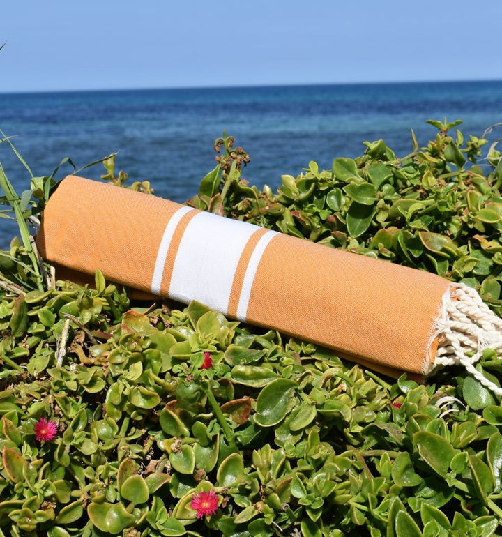 Fouta Plate ocre jaune