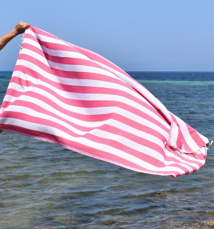 Fouta Alaska rose fuchsia