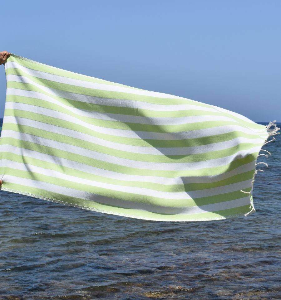 Fouta Alaska vert pistache
