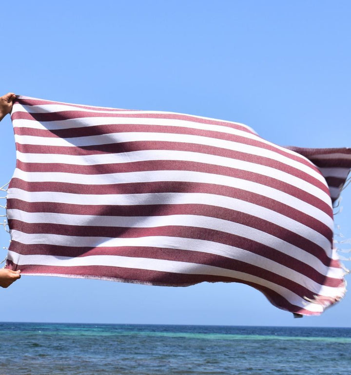 Fouta Alaska bordeaux