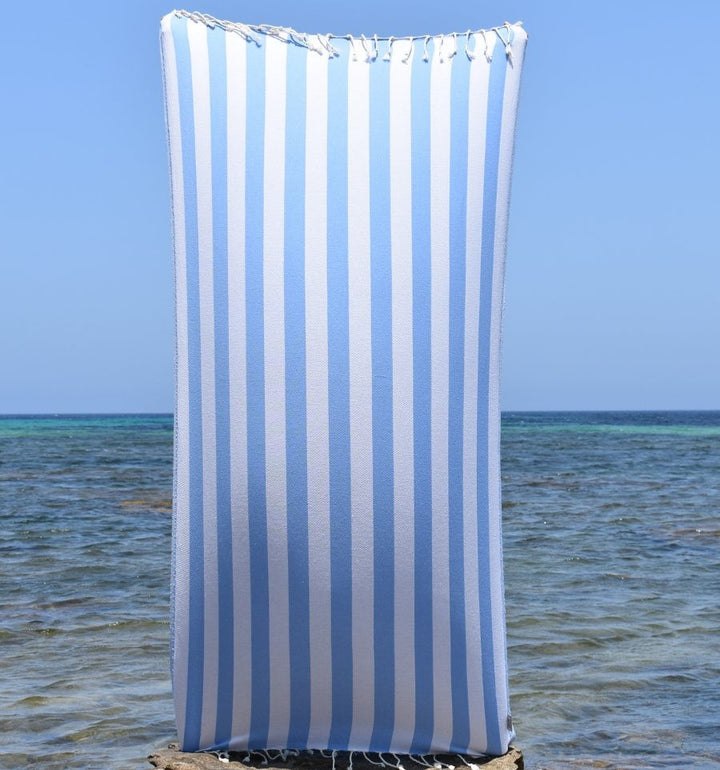 Fouta Alaska bleu ciel