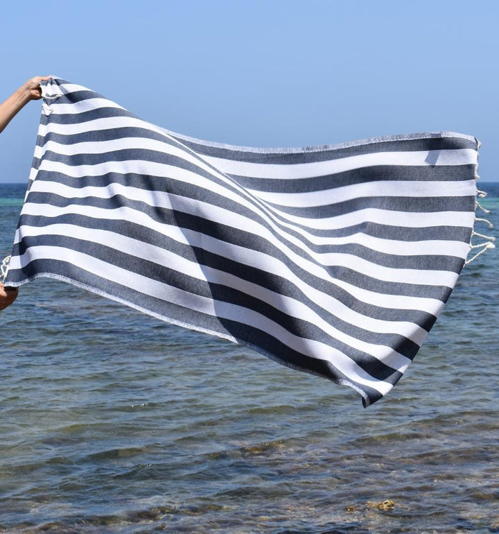 Fouta Alaska bleu nuit